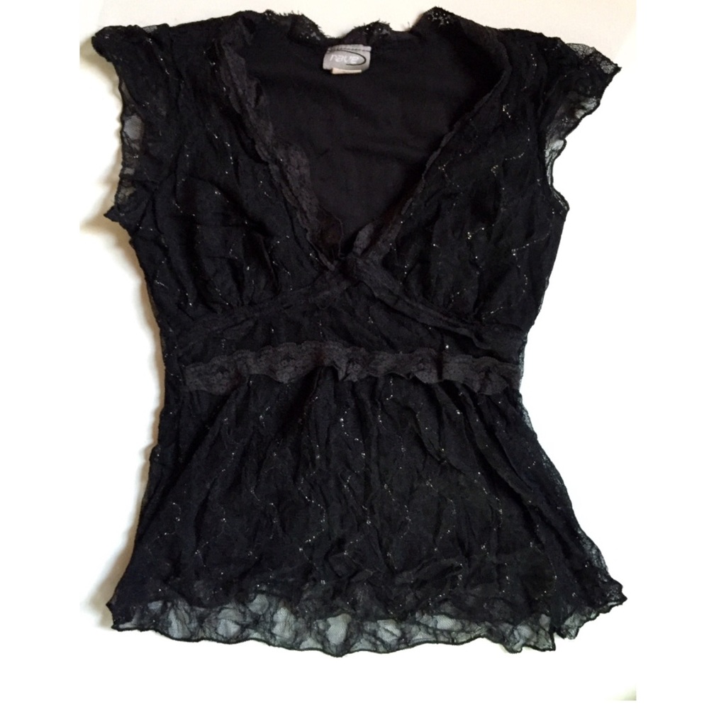 Black Lace V-neck